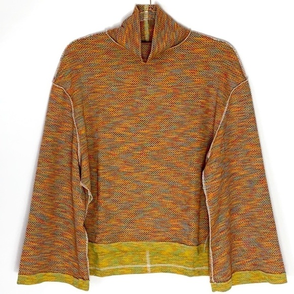 Free People Sunny Days Orange turtleneck top small NWT - Picture 3 of 9